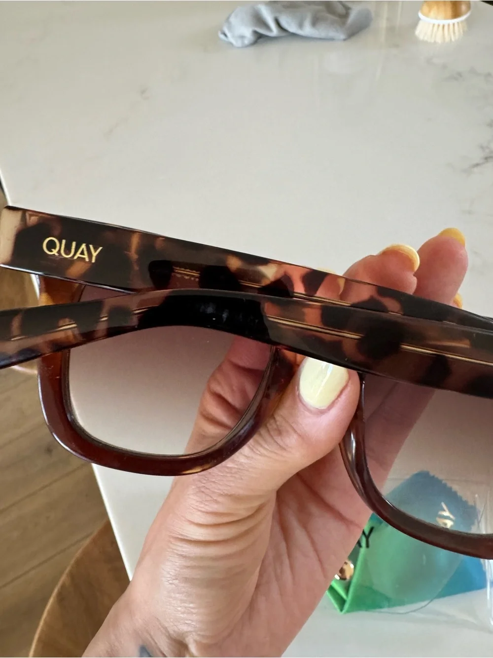 Quay Australia Tortoise Shell Sunglasses with Brown Gradient Lenses